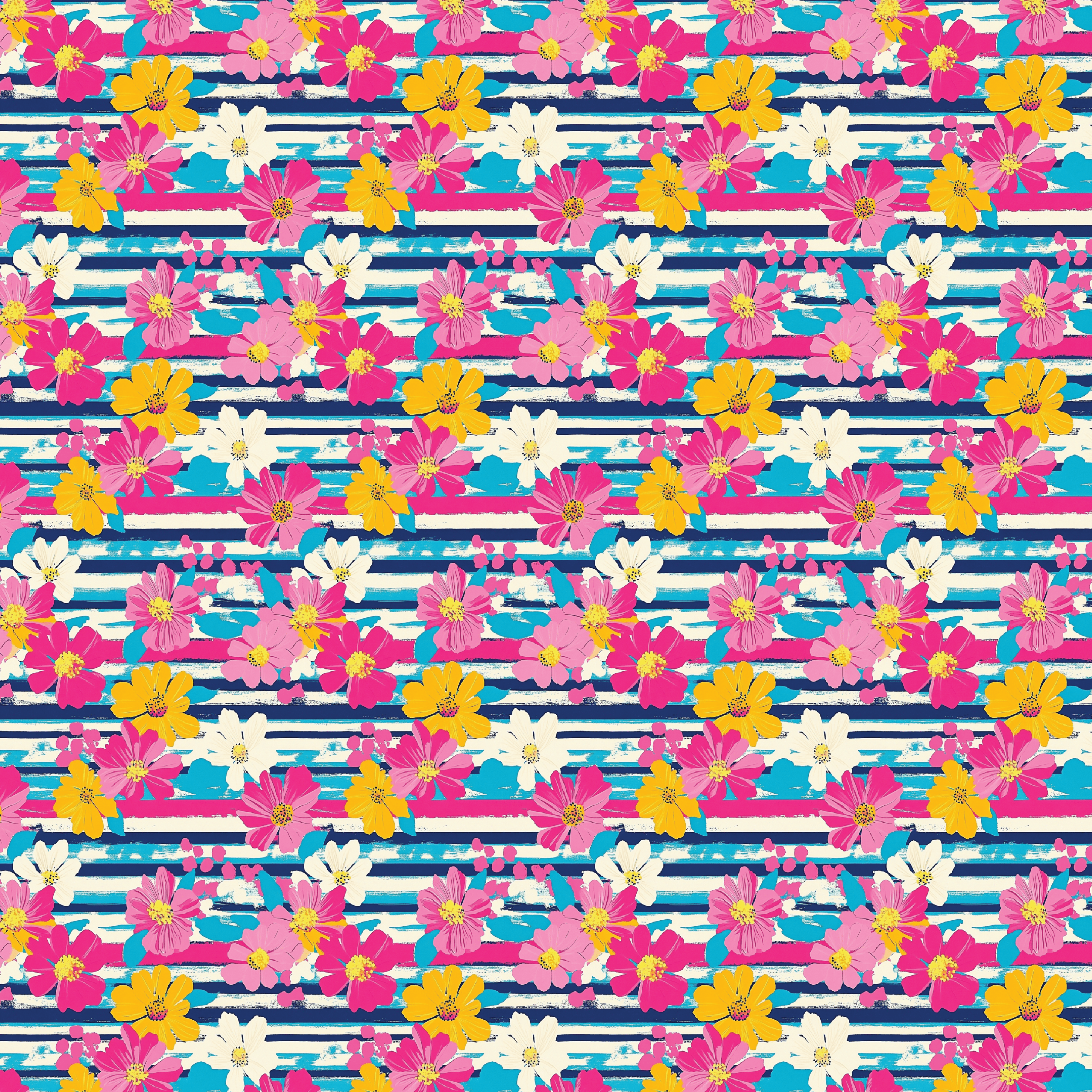 P1205 | Retro Floral 1 Pattern Acrylic Sheets - CMB Pattern Acrylic